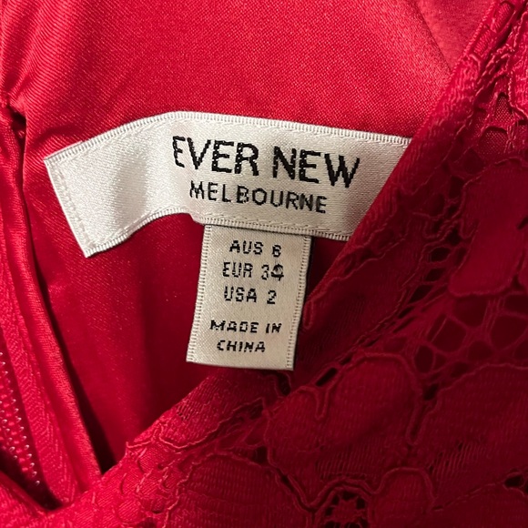 Ever New Red Lace Midi Dress - Picture 3 of 5